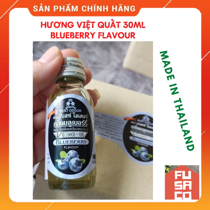 Hương mùi VIỆT QUẤT BLUEBERRY Best Odour Thái Lan - Chai 30ml