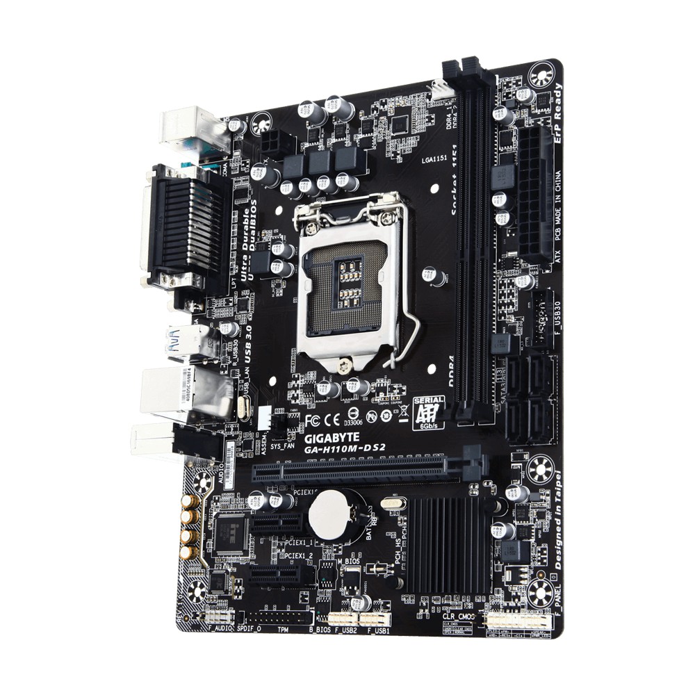 Mainboard Gigabyte H110M-DS2 (SK1151, 2*DDR4, VGA)