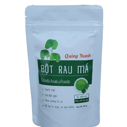 Bột rau má sấy lạnh Quảng Thanh - Giải độc, mát gan, thanh nhiệt cơ thể, giảm mụn, đẹp da (100g)