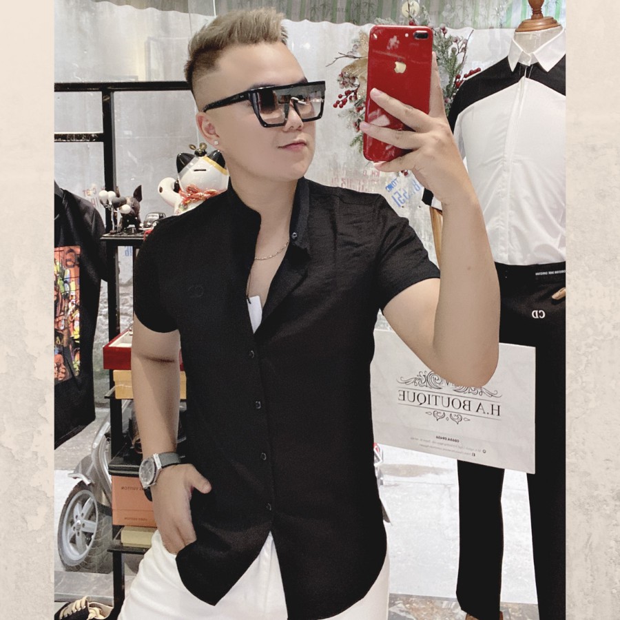 Áo Sơ Mi Tay Ngắn Cổ Tàu Hot Trend 2020 | BigBuy360 - bigbuy360.vn
