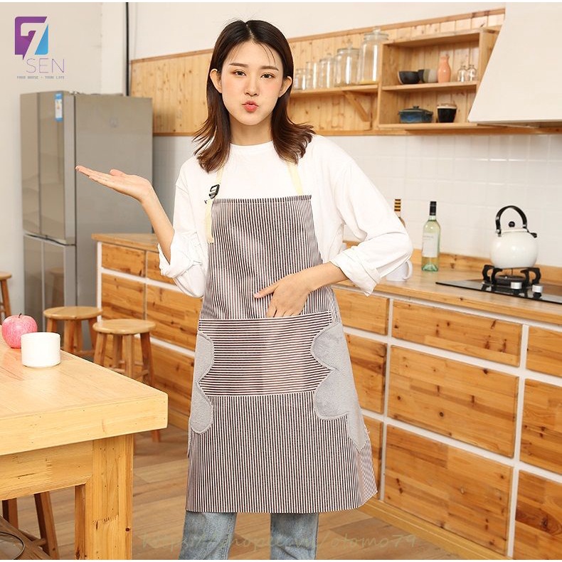 Tạp Dề Cao Cấp Siêu Chống Thấm, Có Túi Kết Hợp Lau Tay