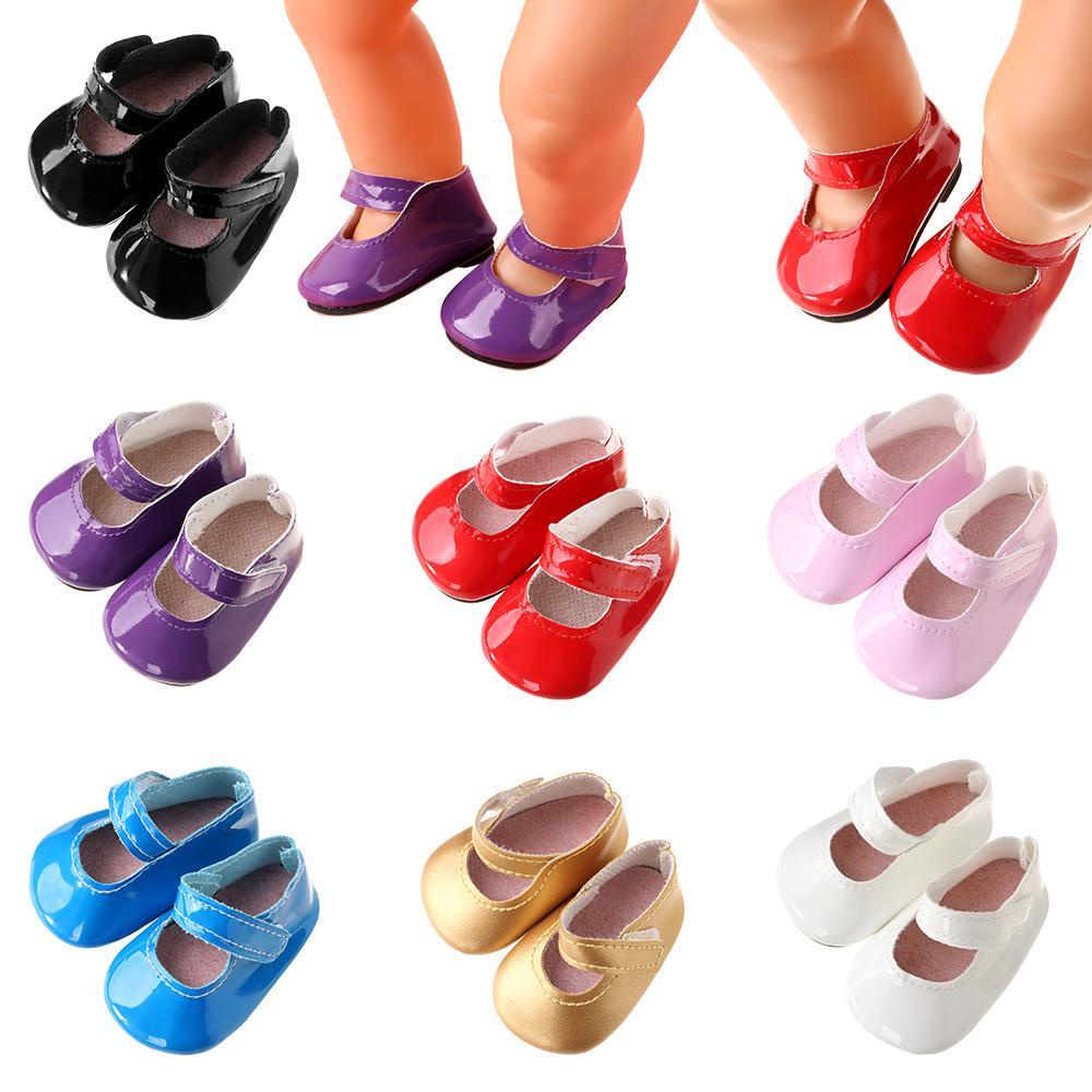BEBETTERM Giày Da PU Màu Trơn Cho Búp Bê 7 * 4 * 3cm