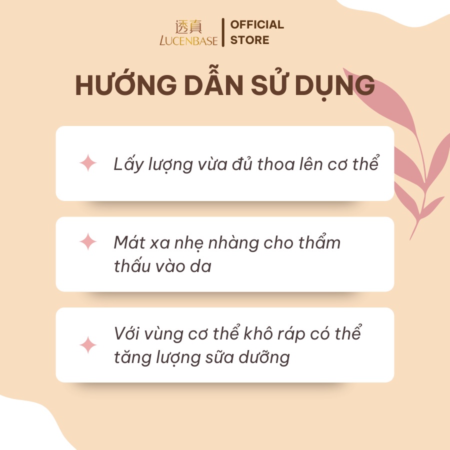 Dưỡng thể trắng da body lucenbase chính hãng 250 ml