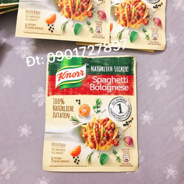 Gia Vị Sốt Mì Ý Knorr Spaghetti Bolognese Không Đường 38g