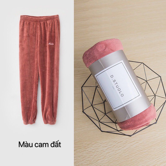 Quần ngủ nữ 💚CAM KẾT CHUẨN💚jogger bông giữ nhiệt mùa đông chất liệu nỉ ấm | BigBuy360 - bigbuy360.vn