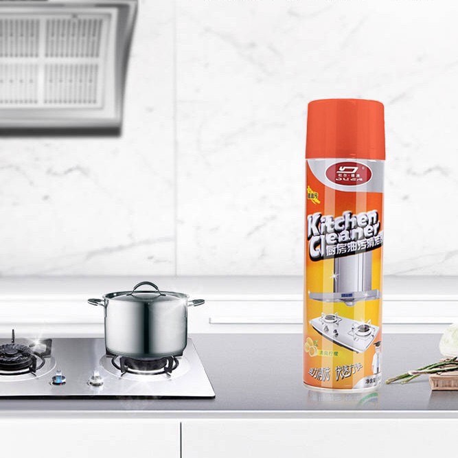 [RẺ VÔ ĐỊCH] Chai xịt tẩy đa năng bọt tuyết Kitchen Cleaner 500ml - Tẩy rửa nhà bếp sạch bóng, đánh bay dầu mỡ