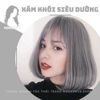 thuốc nhuộm tóc xám khói sáng+tặng kèm trợ dưỡng - Ngọc Khuê Shop