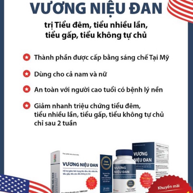 vương niệu đan (dùng cho cả nam và nữ: bàng quang kém gây tiểu đêm, tiểu nhiều lần, tiểu gắt, tiểu són,tiểu không tự chủ