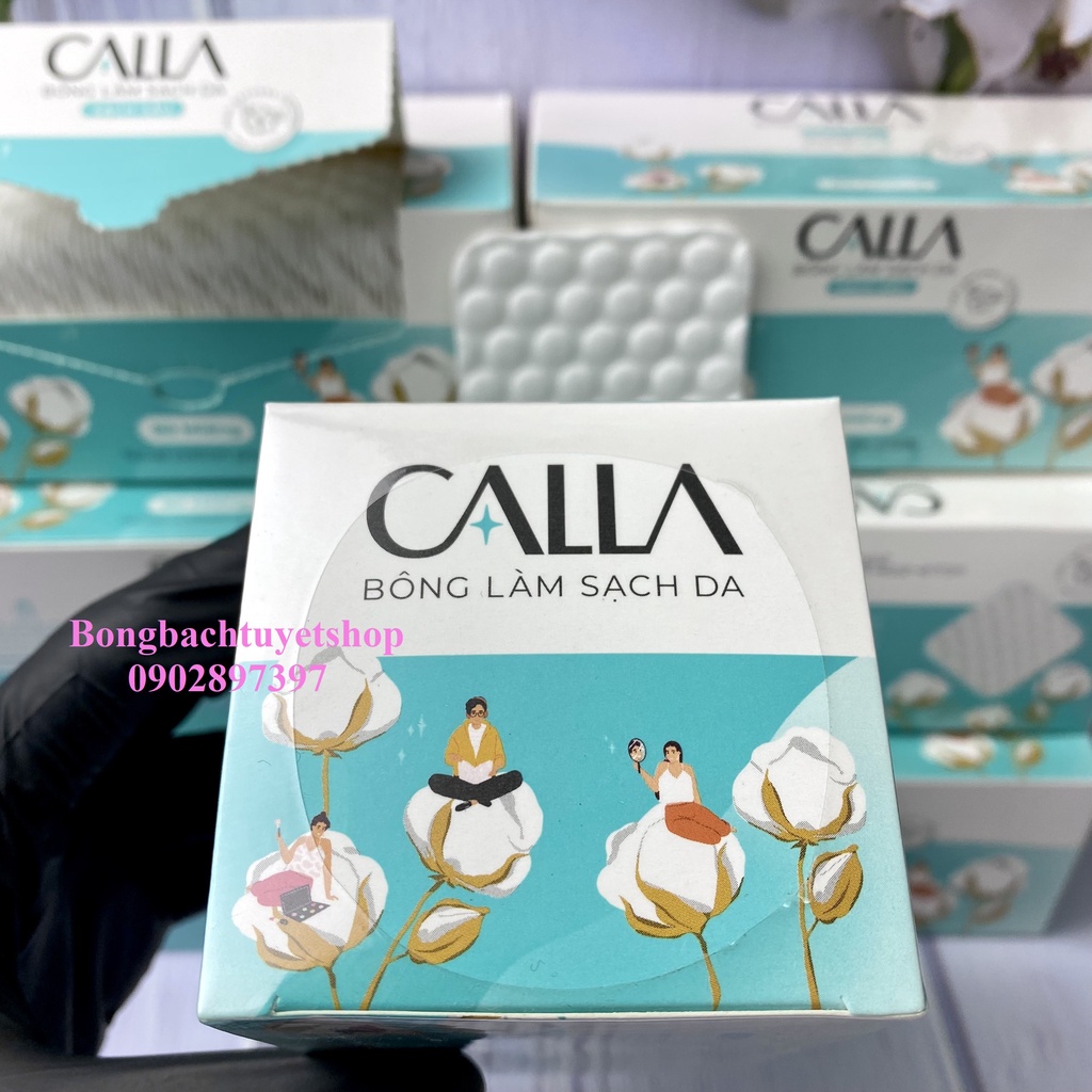Bông tẩy trang CALLA gói 80 miếng - Bông tẩy trang Merilynn Bông bạch Tuyết