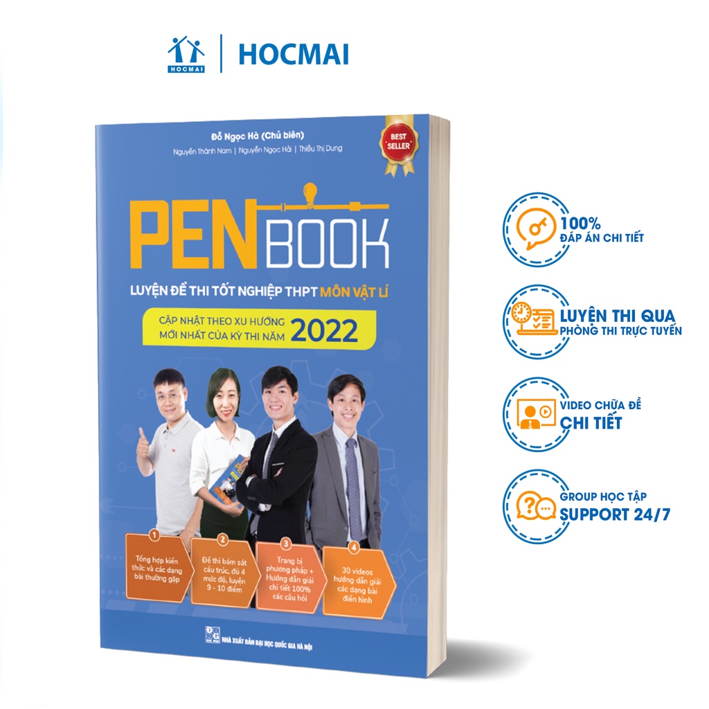 [LIFEMALL9915 - 12% đơn 99K] Sách - PENBOOK Luyện đề thi Tốt nghiệp THPT môn Vật Lí