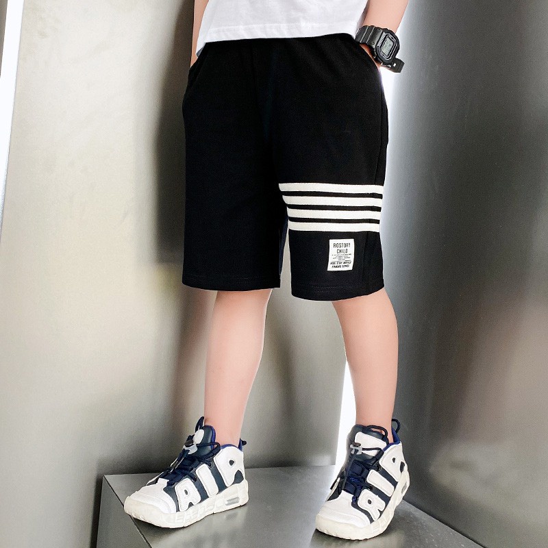 Quần đùi bé trai 18-45kg ba sọc BA18 thiết kế năng động, co giãn tốt, hàng may kĩ.QĐ18