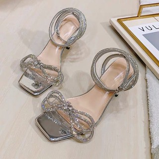 Giày cao gót quai nơ đính đá cao cấp Quảng Châu