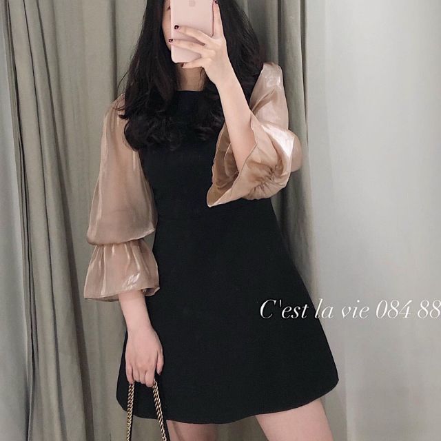 VÁY XUÔNG PHỐI TAY CỰC SANG