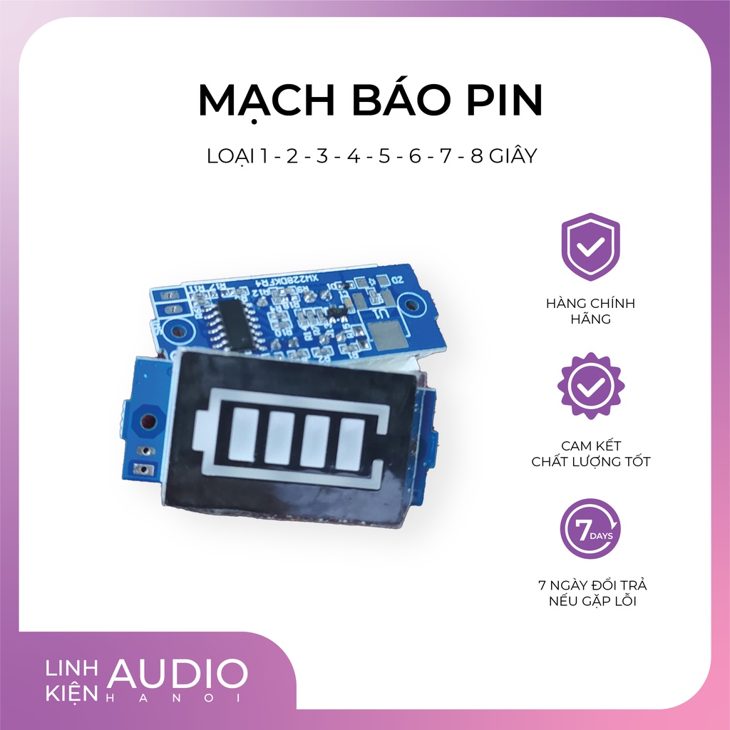 Mạch báo dung lượng pin 1s,2s,3s,4s,5s,6s,7s,8s, mạch 3S 11.1-12.6V, mạch 4S 13.2- 16.8V