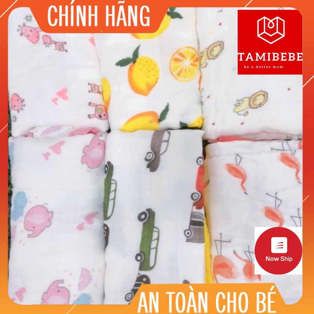 Chăn sợi tre aden chăn đắp 4 lớp mềm mịn xô thoáng mát 120cm x 120cm - TAMIBEBE