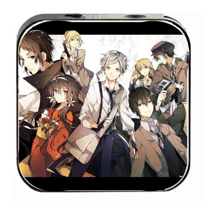 Máy nghe nhạc cầm tay mini Bungou Stray Dogs Văn Hào Lưu Lạc tặng tai nghe cắm dây có mic và dây sạc mp3 anime chibi