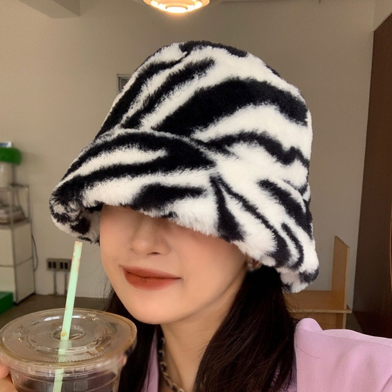 Nón Tai Bèo Phối Lông Dày Dặn Ấm Áp Thời Trang Thu Đông Cho Nữ