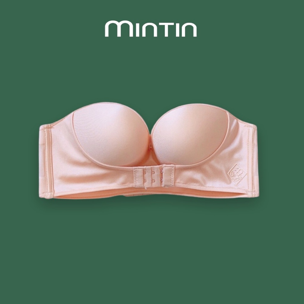 Áo ngực không dây không gọng nâng ngực chống tuột cài trước siêu quyến rũ mặc đầm hở Lưng [MinTin]