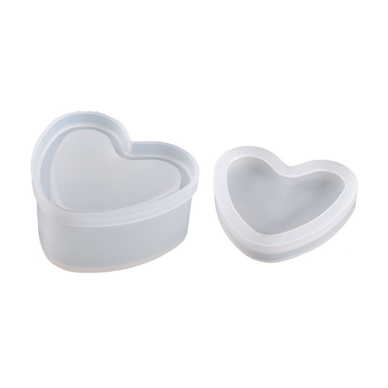 Khuôn Silicone Làm Hộp Đựng Trang Sức Hình Trái Tim DIY