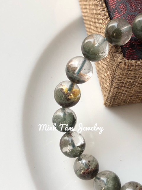 Vòng tay phong thuỷ ưu linh xanh 10 ly-Minh Tâm Jewelry