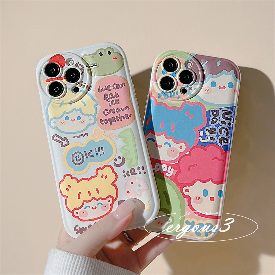 Ốp Điện Thoại Mềm Họa Tiết Hoạt Hình Graffiti Cho iPhone 14 13 12 11 Pro Max SE2020 X XR Xs Max 7 8 Plus