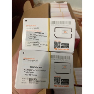 SIM VIETNAMOBILE PHÁT LỘC DATA 150GB/ THÁNG (miễn phí 1 tháng)