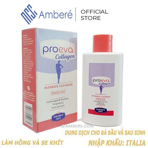 Combo Dung dịch vệ sinh phụ nữ PRO EVA INTIMATE CLEANSER và Proeva Collagen nhập khẩu Italia