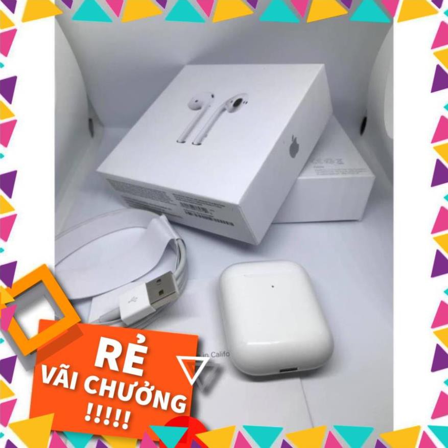 ( RẺ NHẤT VIỆT NAM) AirPods 2️⃣ (Đổi Tên - Định vị) Bản Cao Cấp ,Cảm Biến hồng ngoại , Share Audio, TẶNG BAO SILICON 🎧