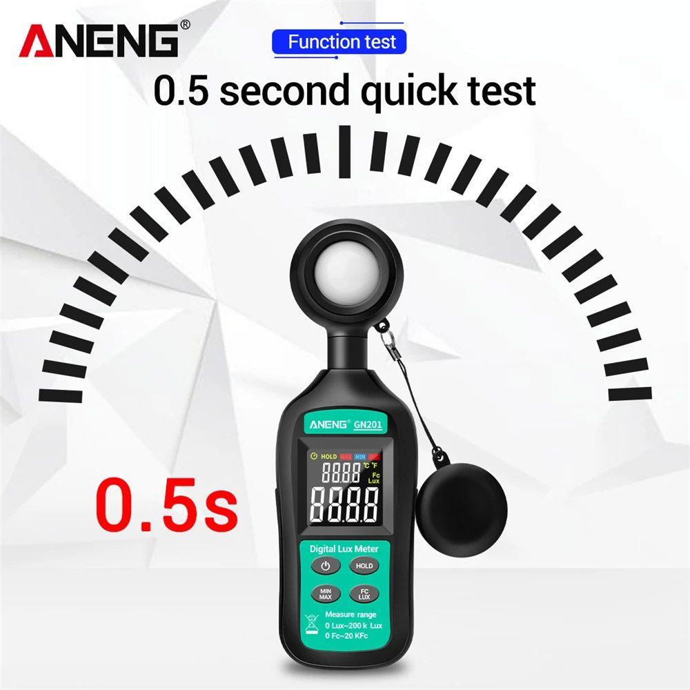 SUENIN Máy Đo Ánh Sáng Kỹ Thuật Số Cầm Tay RMS 200K