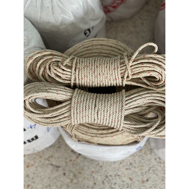 10 mét dây thừng PP 6mm chịu lực cột đồ, kéo dây mái che, dây bô, dây pô, dây thừng cứu sinh (đường kính 6mm)