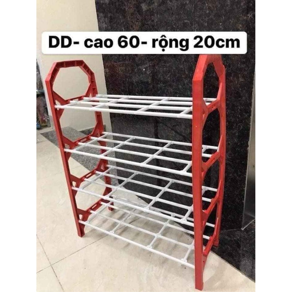 Kệ Để Giày Dép Bằng Nhựa Cứng 4 Tầng