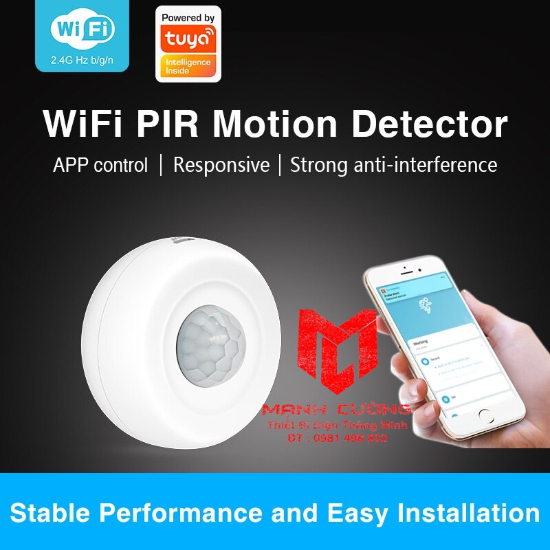 TUYA Wifi Cảm Biến Chuyển Động 4 trạng thái, 2 trạng thái Hồng Ngoại gắn trần Wifi Tuya