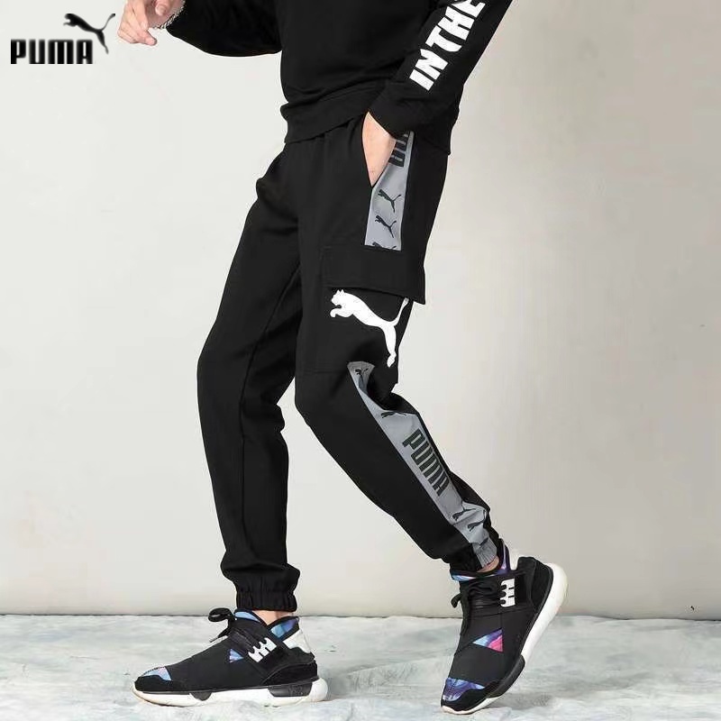 Quần Thể Thao PUMA Dệt Kim Ống Rộng Co Giãn Thoải Mái Cá Tính Cho Nam Nữ