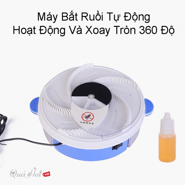 Máy Bắt Ruồi Tự Động  𝑪𝑨𝑶 𝑪𝑨̂𝑷 Pin Sạc  - Bẫy Ruồi Thông Minh - BH 1 Tháng 1 đổi 1 - Phiên Bản Nâng Cấp