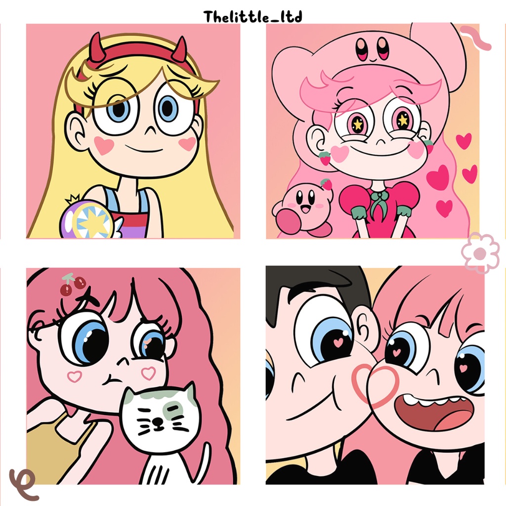 Tranh số hoá hoạt hình tô màu anime cặp đôi size 20x20 cute, Tranh decor bàn học làm việc