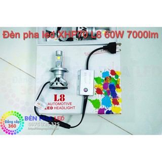 CHÍNH HÃNG - XHP70 L8 - Đèn pha led XHP70 L8 60W 7000lm - Đèn pha led xe máy - đèn pha led oto