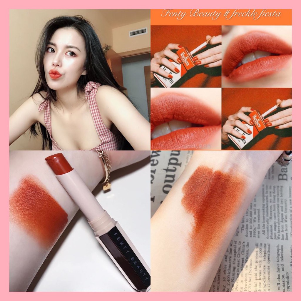 Son Thỏi Lì Freckle Fiesta Cam cháy Fenty Beauty Mattemoiselle Plush Matte Lipstick