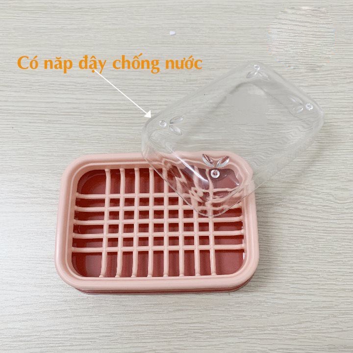 Hộp đựng xà phòng, xà bông tắm có nắp đậy, khay hứng nước Nhựa Việt Nhật, khay đựng đồ rửa bát BH 6773