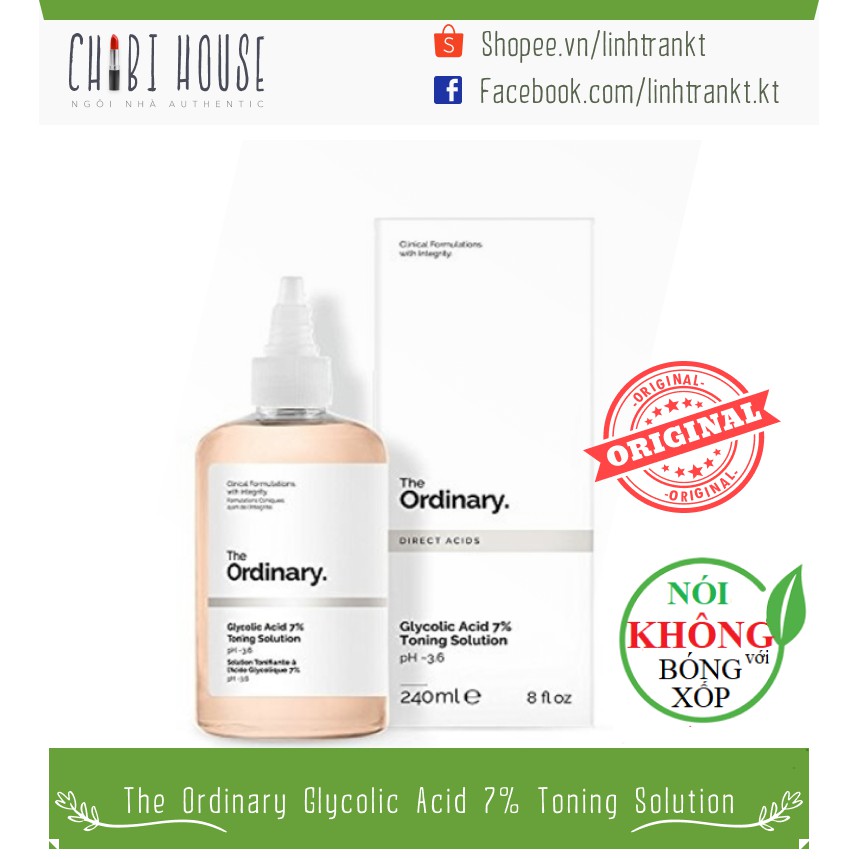 Nước Hoa Hồng The Ordinary Glycolic Acid 7% Toning Solution