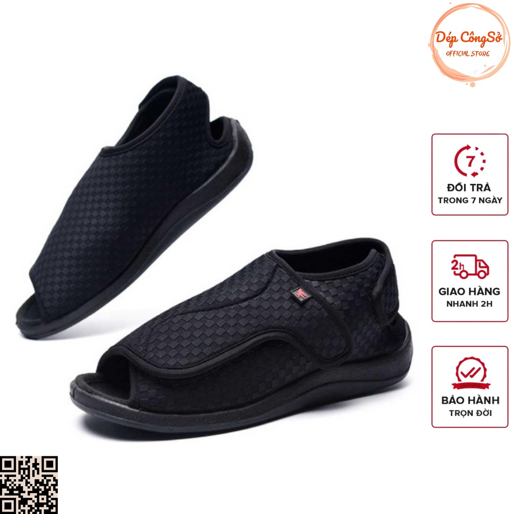 Giày Vải Xé Dán Dành Cho Người Lớn Tuổi Bệnh Tiểu Đường Detaunisex Mã TIDU03