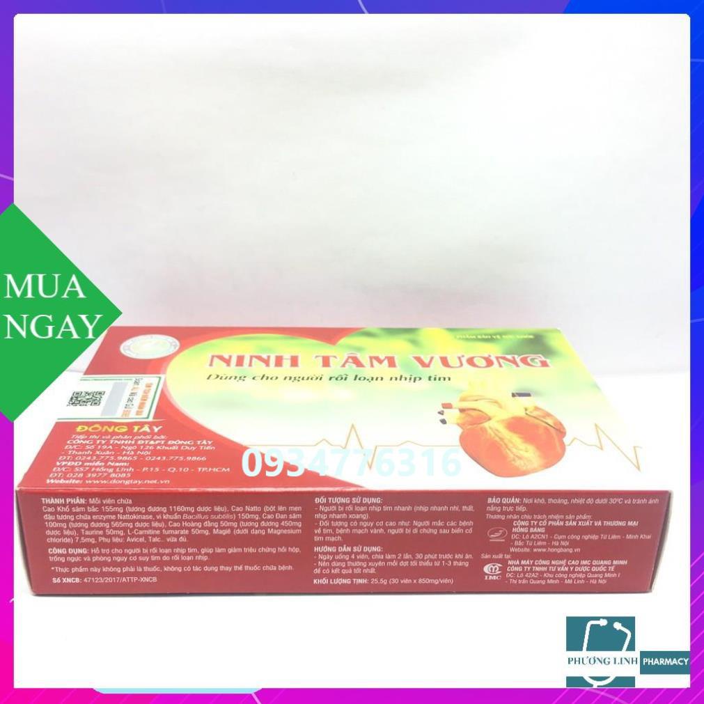 Ninh tâm vương - ổn định tim mạch hộp 30 viên