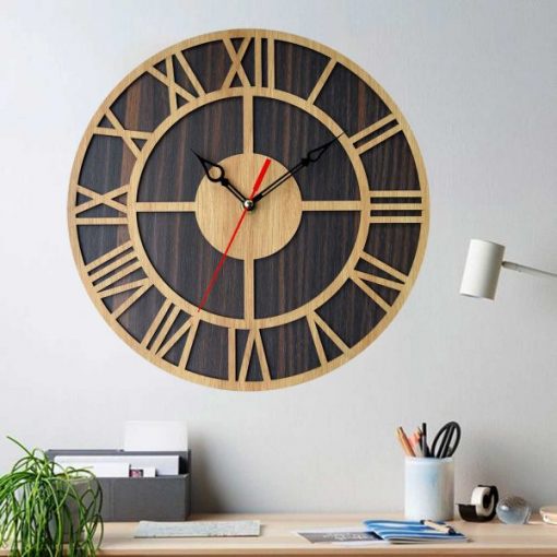 Đồng Hồ số La Mã Treo Tường gỗ sang trọng ĐH04