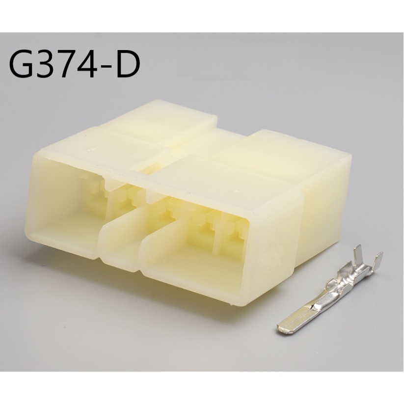 G374-Giắc cắm đầu nối ô tô 11 lỗ màu trắng 3mm