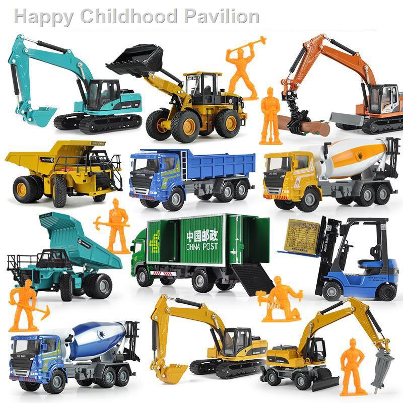 ●☏△Mô phỏng xe hợp kim kỹ thuật xe mô hình đồ chơi trẻ em Máy xúc Xe tải tự đổ Xe lăn Máy trộn xe nâng