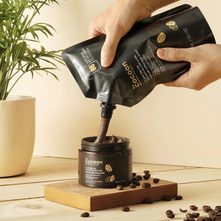 (CHÍNH HÃNG) Tẩy Tế Bào Chết toàn thân Cocoon Dak Lak Coffee Body Polish 200ml/ 600ml