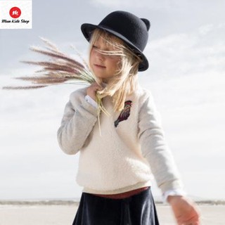 Áo lông cừu bé gái 2 tuổi đến 7 tuổi Little Maven, áo lông cho bé ấm áp họa tiết thêu nổi