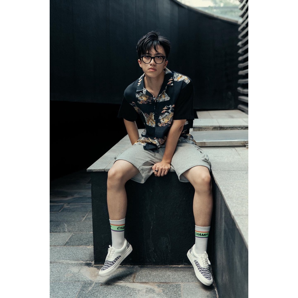 Áo sơ mi Amand Ink Wash Tiger Cuban Shirt