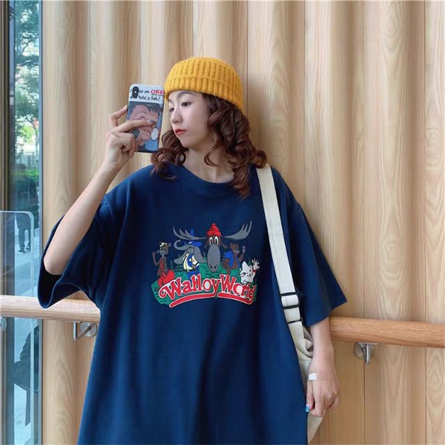 Áo Thun Nam Nữ Kiểu Dáng Hàn Quốc Chất Cotton Siêu Thoáng Mát Trong Mùa Hè | BigBuy360 - bigbuy360.vn