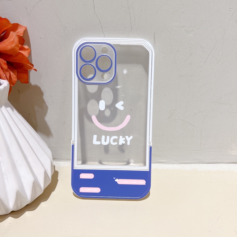 Ốp lưng iphone Ốp Điện Thoại Kèm Giá Đỡ Tàng Hình Họa Tiết Hoạt Hình Dễ Thương Cho iphone 14 / 13Pro 12 / xs / 6 / 7 / 8PLUS Dinuo case