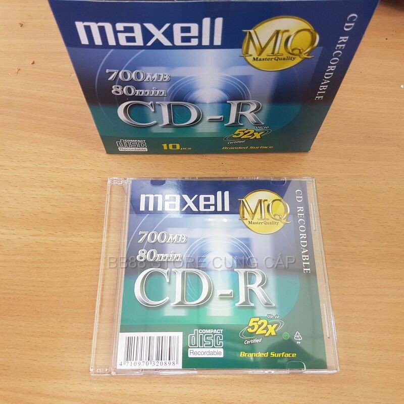 Bộ 10 Đĩa Trắng Maxell Cd-r  DVd-r Có vỏ hộp Chất Lượng Cao - Ghi Dữ Liệu Phần Mềm Hình Ảnh Nhạc Video Kèm Hộp Vỏ Chính